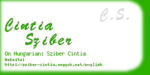 cintia sziber business card